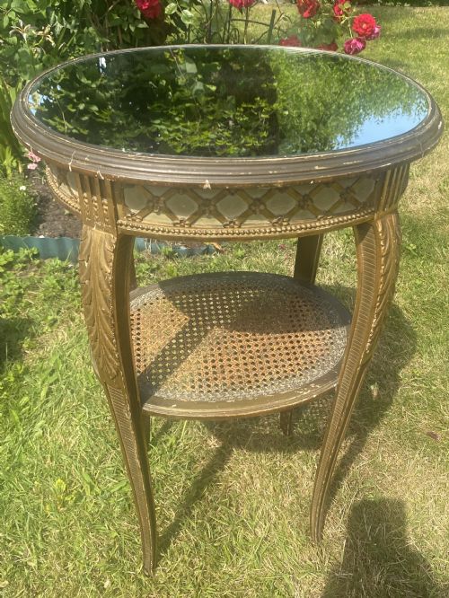 Painted and Gilt Side Table or Stand