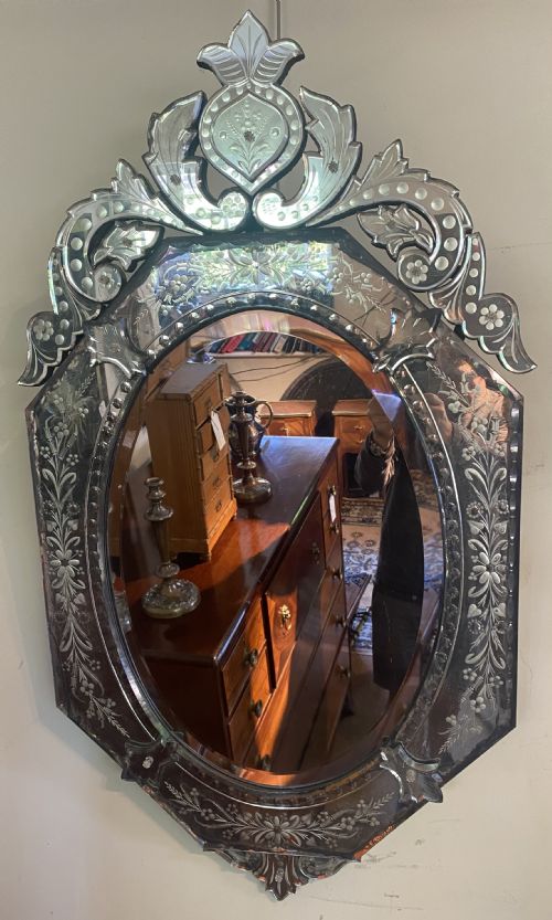 A Engraved Venetian Mirror