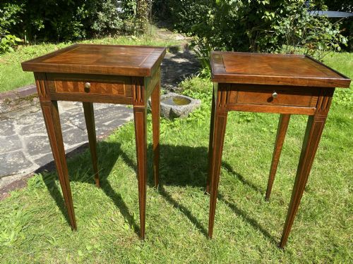 Pair of Parquetry Stands