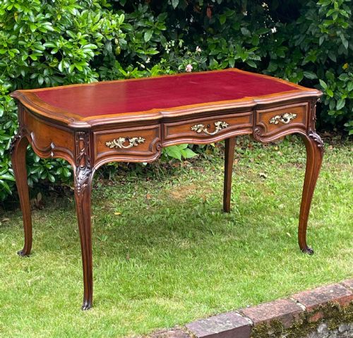 French Walnut Bureau Plat / Writing Table