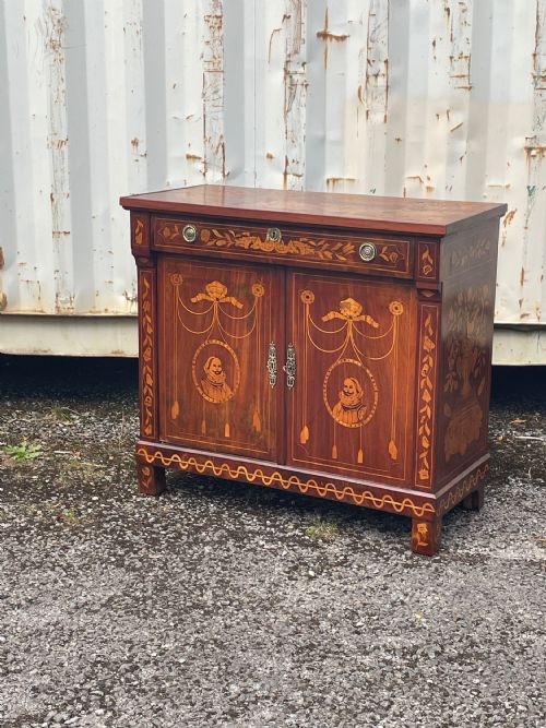 Dutch Marquetry Mahogany Cabinet