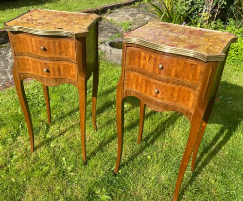 Pair of Elegant French Bedside Tables
