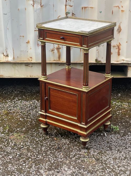 19th C Empire Style Bedside Table