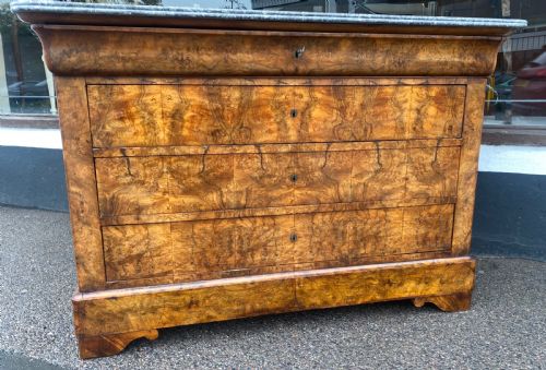 French Burr Walnut Commode