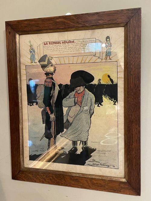 Framed Cartoon of Napoleon Bonaparte 1909
