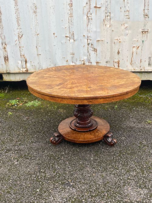 Victorian Burr Walnut Breakfast Table