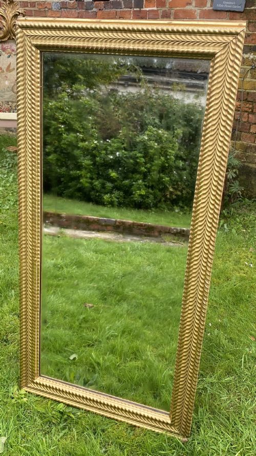 French Rippled Gilt Mirror