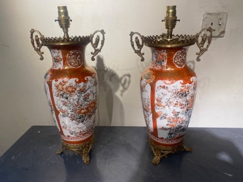 Pair of 19th Century Japanese Lamps