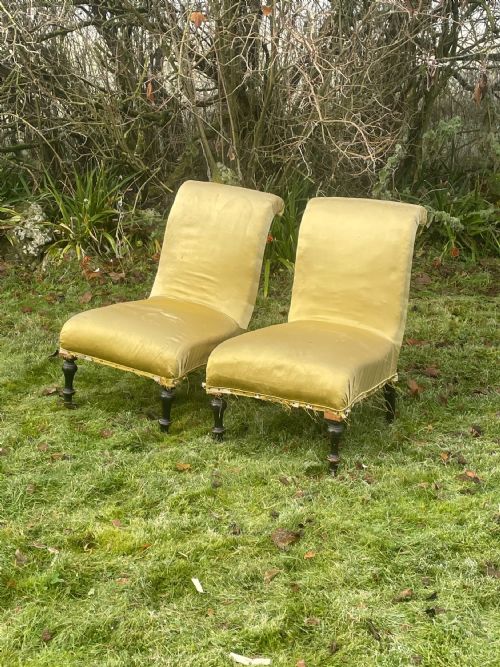 Pair of French Slipper Chairs