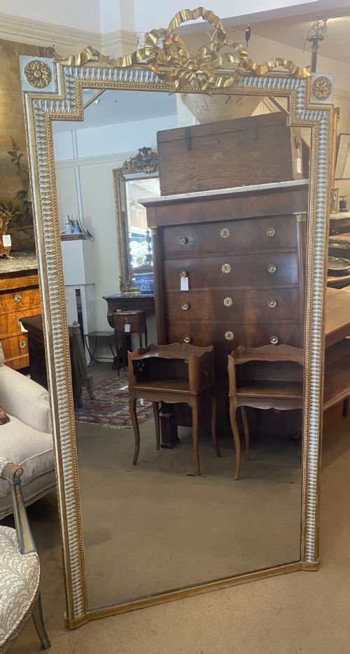 Large French Painted and Gilt Mirror