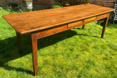 Large Two Plank Cherrywood Farmhouse Table