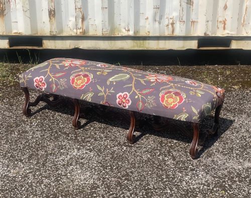 French Henri Deux Style Walnut Stool