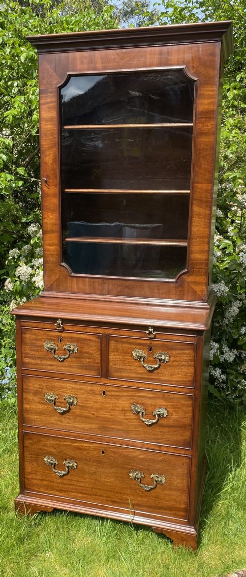 18th century cabinet on chest - CATEGORY: ANTIQUE BOOKCASES - DATED 1750