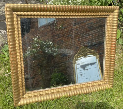 French Gilt Ripple Mirror