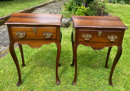 Pair of Solid Rosewood Side or Bedside Tables