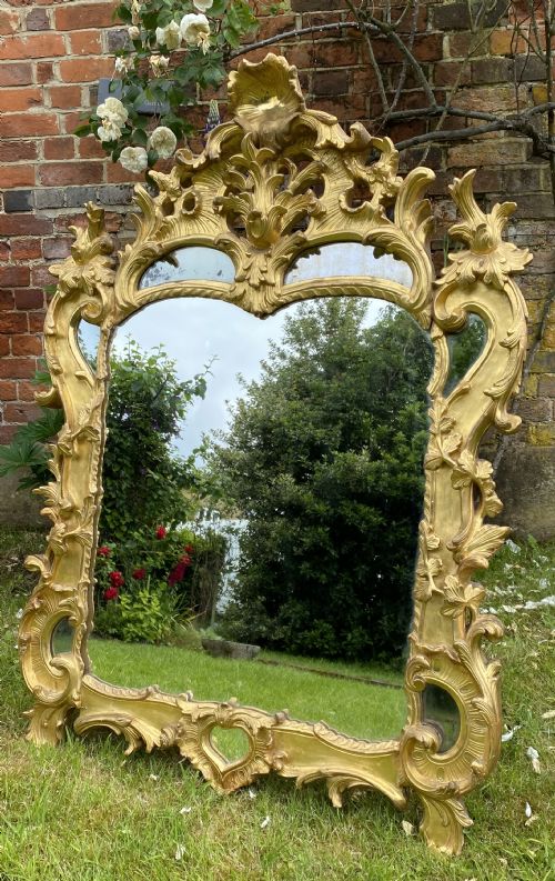 Large 18th Century Carved Gilt Wall Mirror
