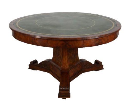 Period Flame Mahogany Drum / Rent Table