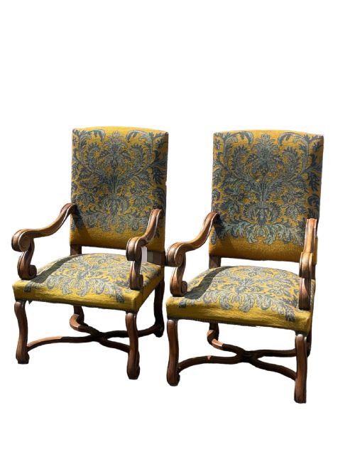 Pair of 19th C French Throne Chairs