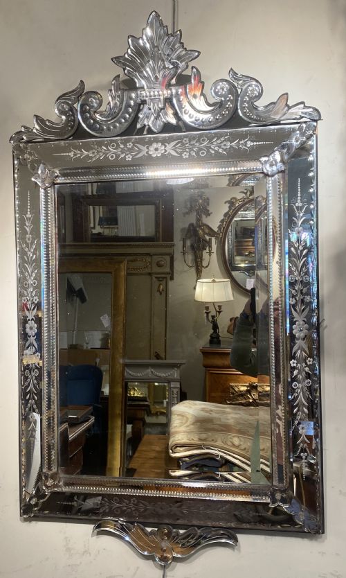 Engraved Venetian Mirror