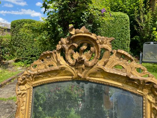 18TH CENTURY CARVED GILTWOOD MIRROR - ADDITIONAL PHOTO 1