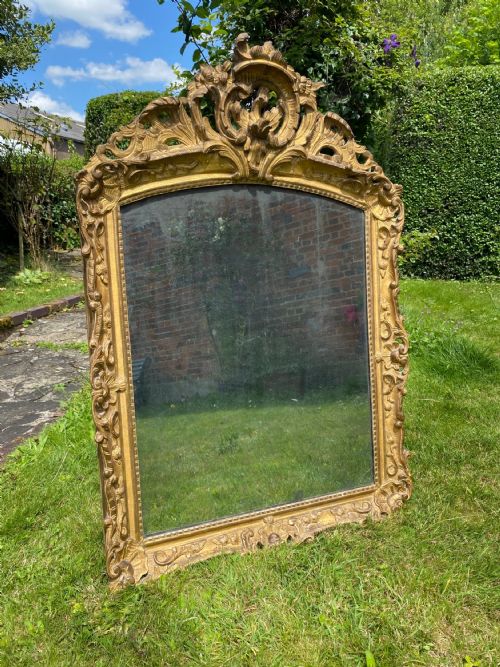 18TH CENTURY CARVED GILTWOOD MIRROR - ADDITIONAL PHOTO 2