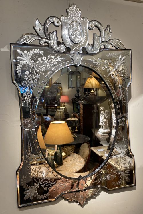 Engraved Venetian Mirror
