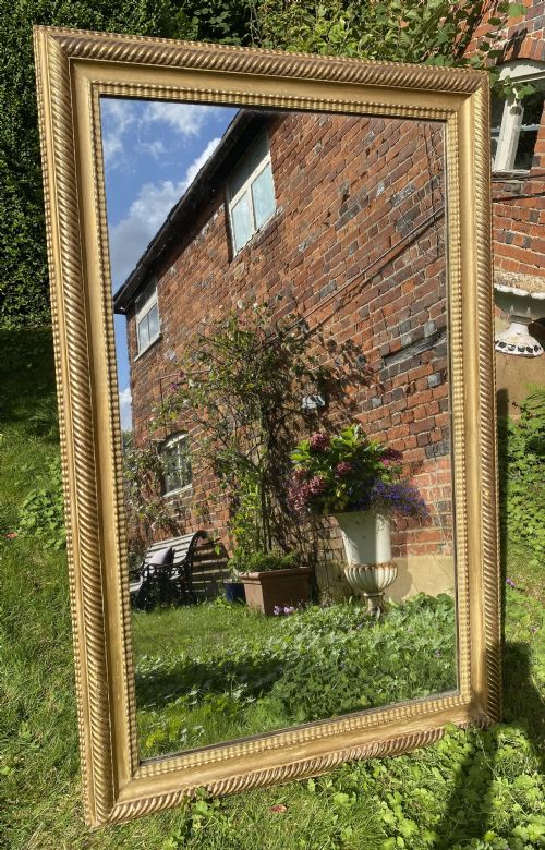 Large Rippled Gilt Mirror
