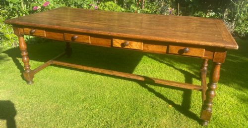 Large Oak Farmhouse Table