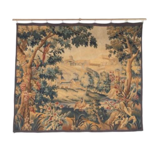 19th Century Aubusson Verdure Tapestry