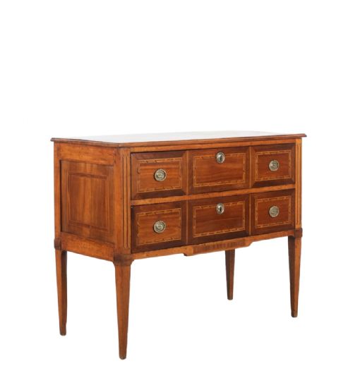 Louis Xvi Walnut & Fruitwood Commode