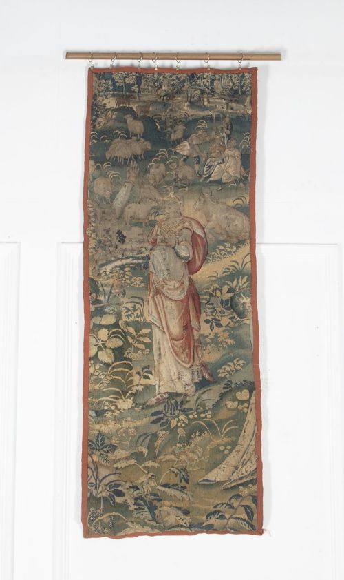 17th Century French Baroque Tapestry Fragment