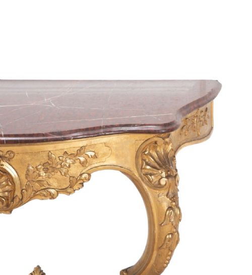 19TH C GILT CONSOLE TABLE - ADDITIONAL PHOTO 6