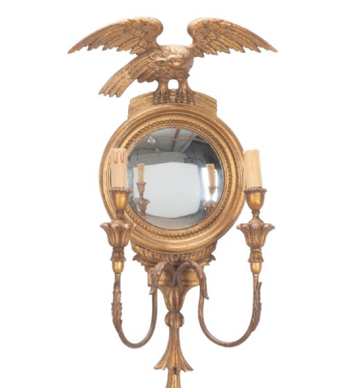 PAIR OF GIRANDOLE MIRRORS - ADDITIONAL PHOTO 1