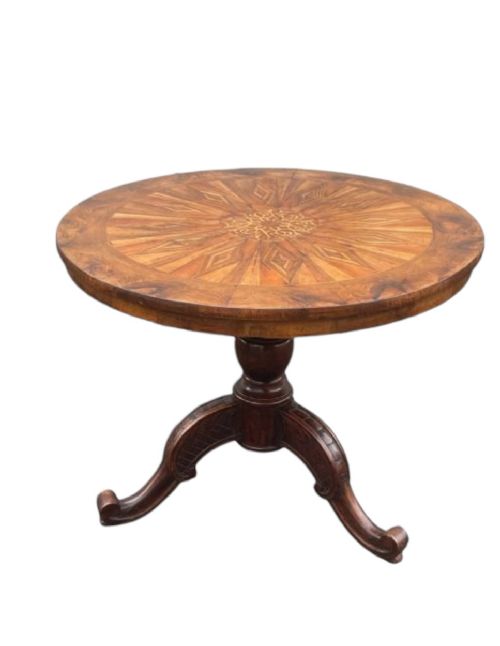 Italian 
19th C Walnut Sorrento Table