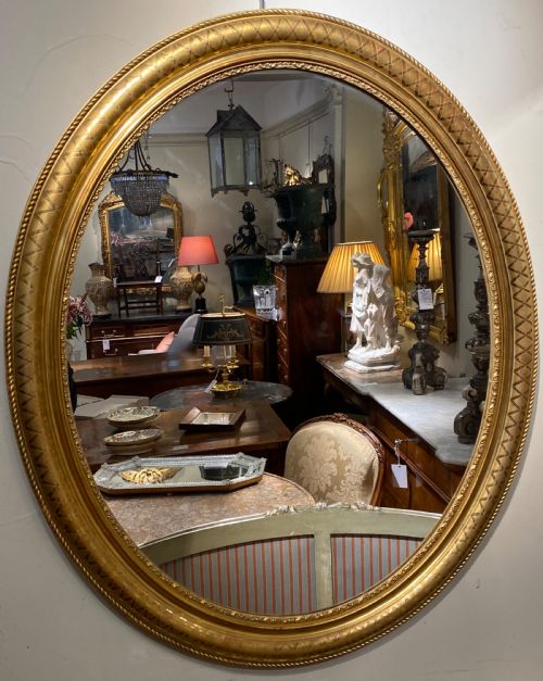 19th Century Embossed Gilt Mirror