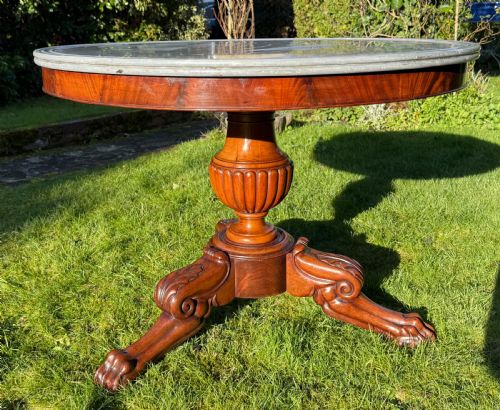 French Flame Mahogany Gueridon or Centre Table