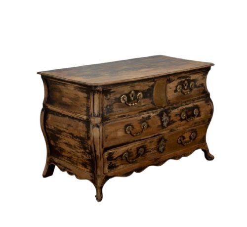 18th French Walnut Tombe Commode