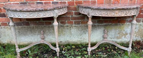 Pair of Painted Console Tables