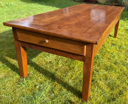 Walnut and Oak 19th Century Coffee Table