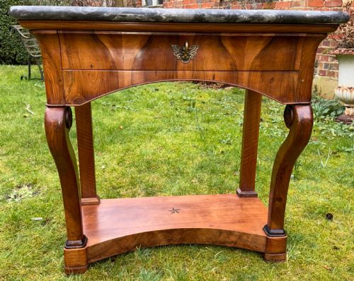 Restauration Period Figured Walnut Console Table