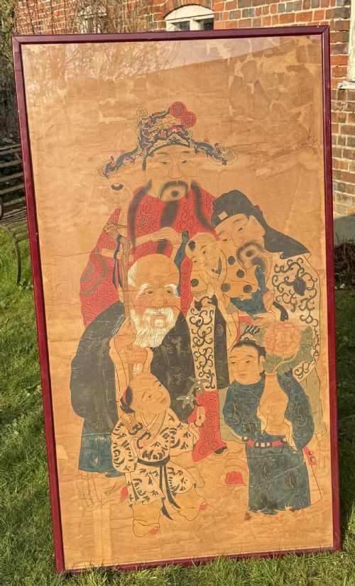 LARGE CHINESE WATERCOLOUR - ADDITIONAL PHOTO 1