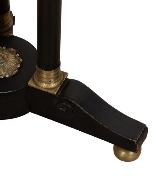 EARLY 20TH CENTURY FRENCH EBONISED GUERIDON - ADDITIONAL PHOTO 3