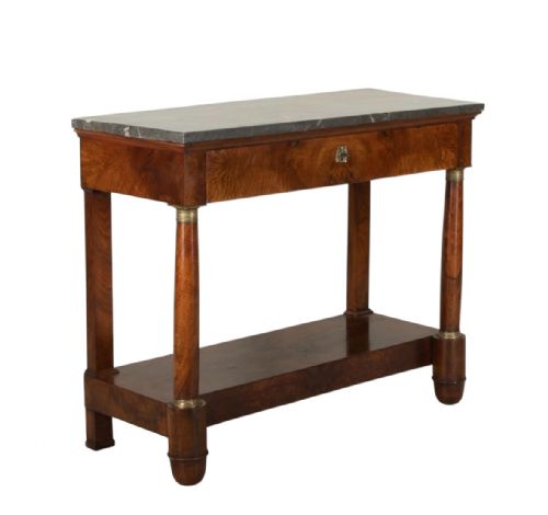 19th Century French Empire Walnut Console Table