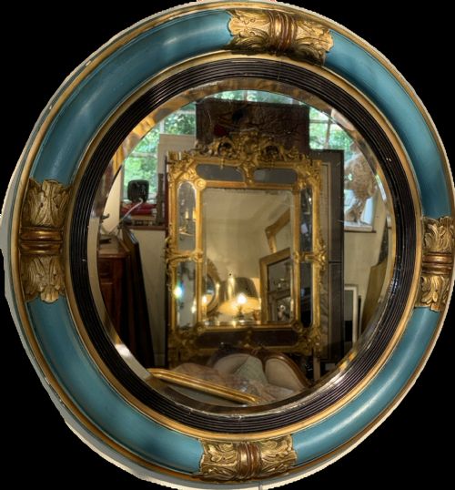 Regency Round Mirror, Later Painted