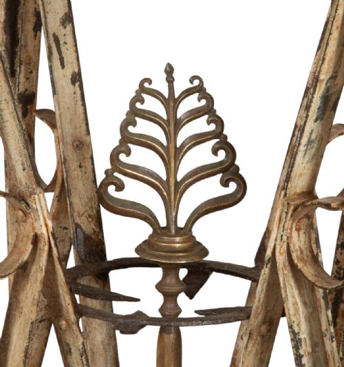 EARLY 20TH CENTURY FRENCH IRON BRASS COPPER TABLE - ADDITIONAL PHOTO 2