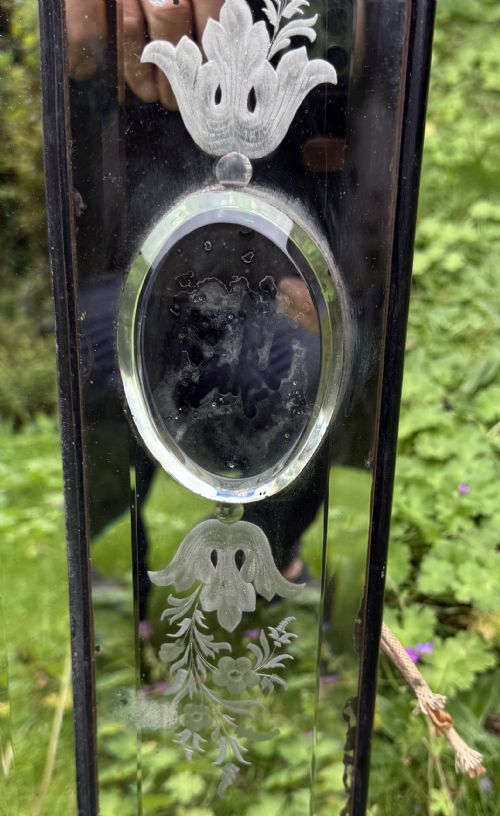 LARGE VENETIAN ENGRAVED CUSHION MIRROR - ADDITIONAL PHOTO 4