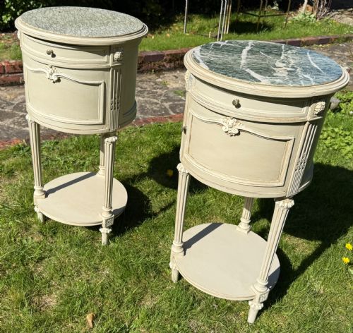 PAIR OF PAINTED BEDSIDE TABLES - ADDITIONAL PHOTO 6