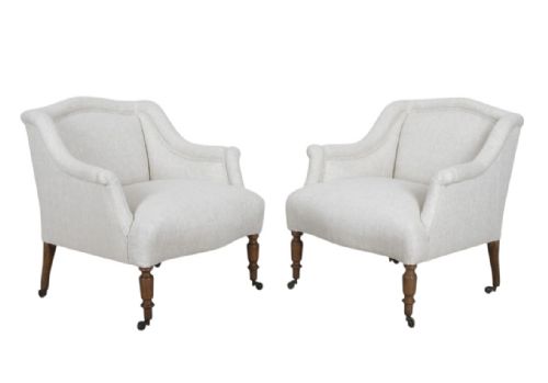 Pair of 19th Century French Upholdyeted Armchairs