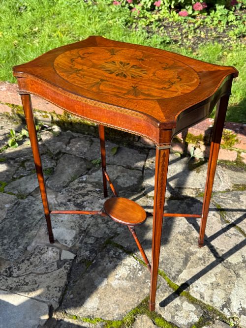 INLAID MARQUETRY OCCASIONAL TABLE - ADDITIONAL PHOTO 2