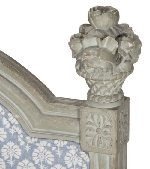EARLY 19TH CENTURY FRENCH KINGSIZE CARVED PAINTED BED - ADDITIONAL PHOTO 5